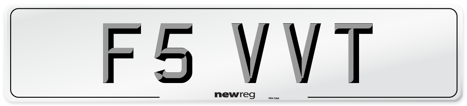 F5 VVT Number Plate from New Reg